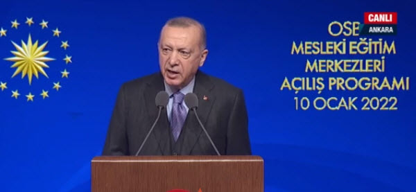 Son dakika: Başkan Erdoğandan Organize Sanayi Bölgeleri Mesleki Eğitim Merkezleri Açılış Programında önemli açıklamalar