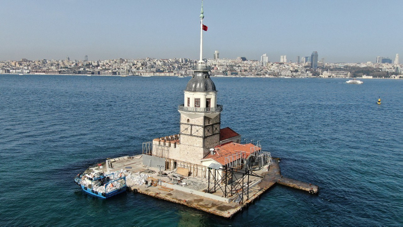 Restorasyon çalışmalarında sona gelindi! Kültür ve Turizm Bakanı Mehmet Nuri Ersoy Kız Kulesinin açılış tarihini duyurdu