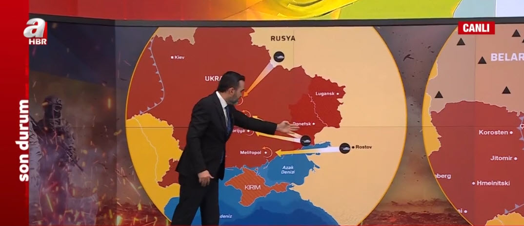 Rusya’nın olası işgal rotaları ne? Harita üzerinde tek tek anlattı: En tehlikeli cephe...