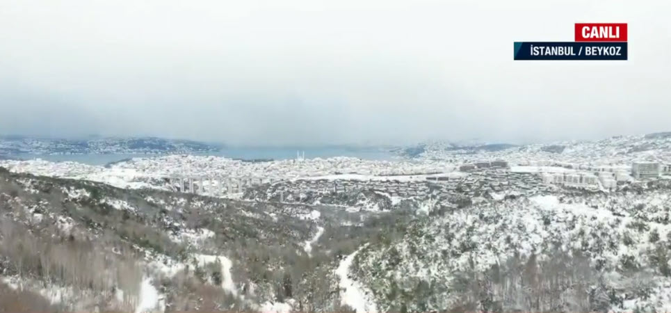 Megakent İstanbul kar altında! İşte A Haber drone kamerasından İstanbuldan kar manzaraları
