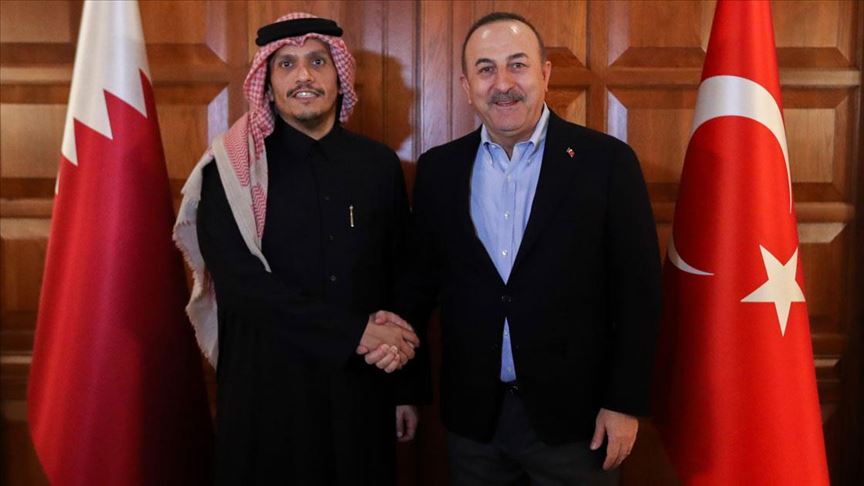 Bakan Mevlüt Çavuşoğlu Katarlı mevkidaşı Al Sani ile görüştü