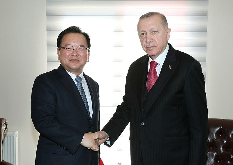 Son dakika: Başkan Erdoğan Kore Cumhuriyeti Başbakanı Kim Boo-kyumu kabul etti