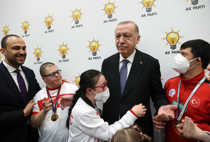 Son dakika: Başkan Erdoğan Ankara Özel Sporcular Federasyonu üyelerini kabul etti