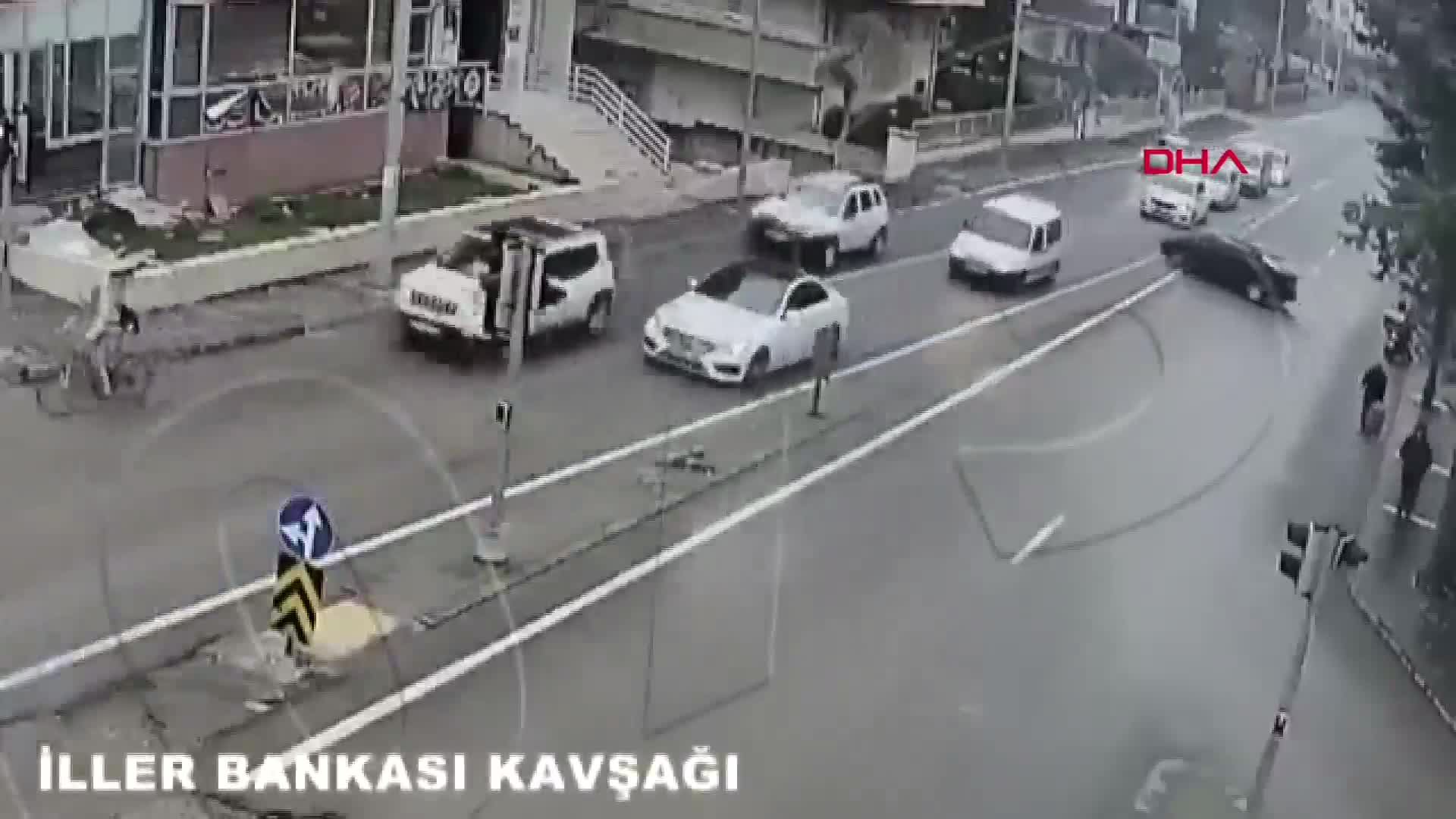 Gaziantepte trafik kazaları kamerada