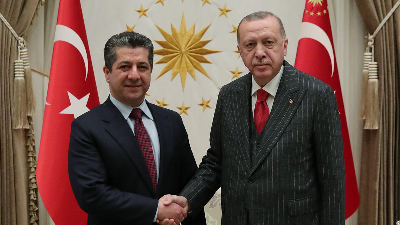 Başkan Erdoğan IKBY Başbakanı Mesrur Barzaniyi kabul etti