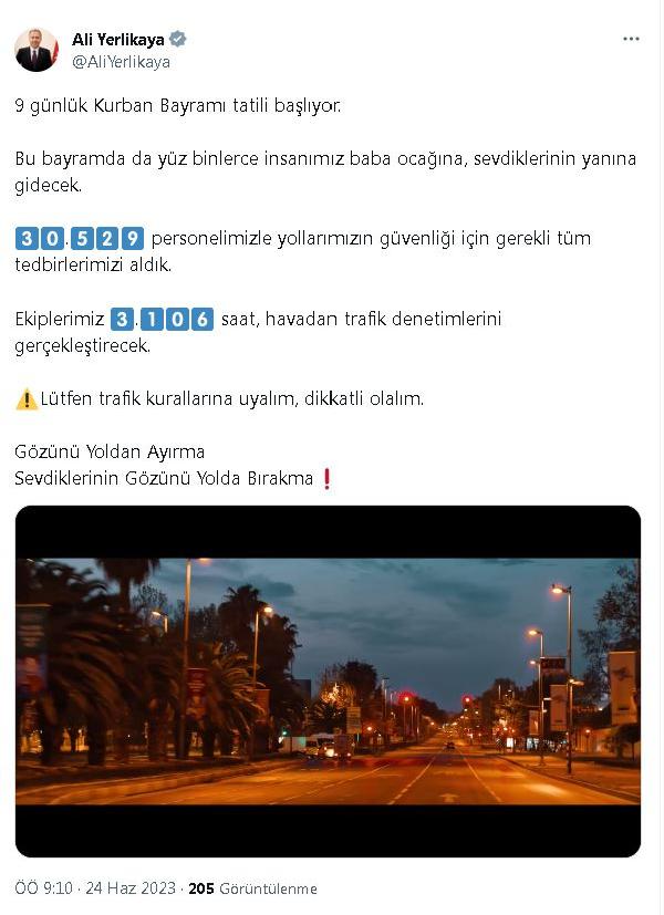 Bakan Yerlikaya: 30 bin 592 personelimizle yol güvenliği için tedbir aldık - 2