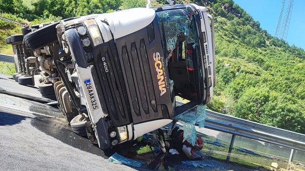 1687720402482.jpg Kurban Bayramı öncesinde Bitlis'ten kötü haber! Karayolunda TIR devrildi sürücü ve 150 koyun öldü - 2