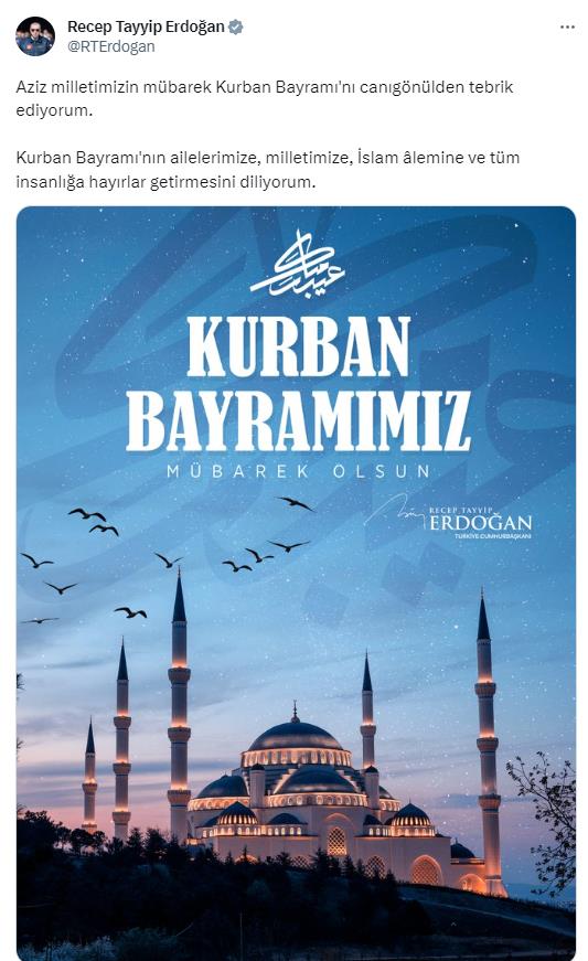 Başkan Erdoğan'dan bayram mesajı! - 1