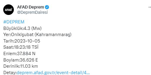 kahramanmarasta-korkutan-deprem-afad-buyuklugunu-43-olarak-duyurdu-son-depremler-1696520691243.jpeg Kahramanmaraş'ta korkutan deprem! AFAD büyüklüğünü 4,3 olarak duyurdu | SON DEPREMLER - 1
