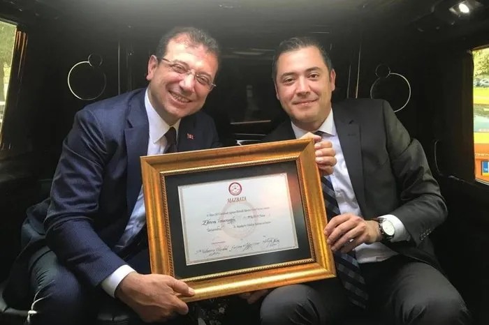 Eski İBB Başkanı Ekrem İmamoğlu - İBB İştiraki Medya A.Ş. Yönetim Kurulu eski Başkanı Murat Ongun (AHABER)