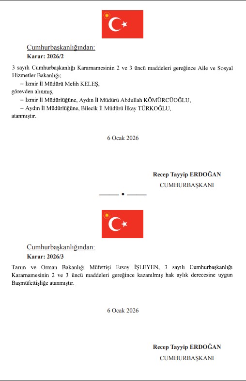 Başkan Erdoğan’ın imzaladı: Valiler Kararnamesi Resmi Gazete’de