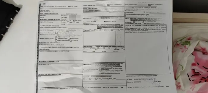 3 yaşındaki çocuğun darp edildiğine ilişkin hastane raporu (Foto: İHA)