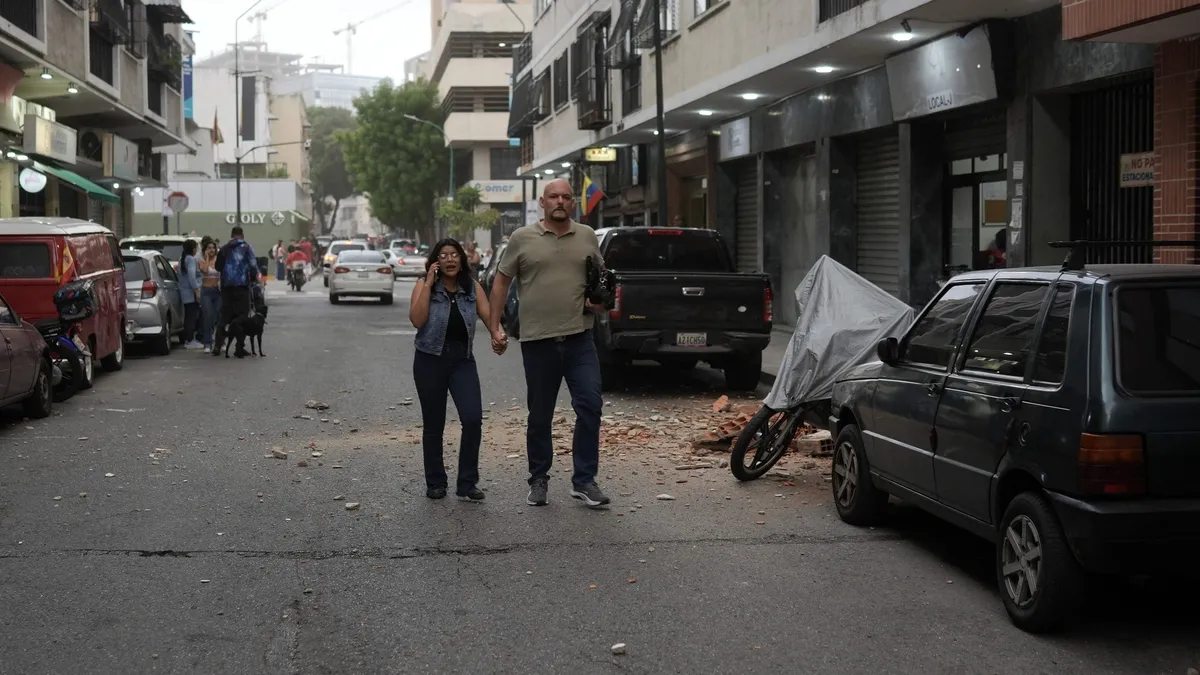 Venezuela'da peş peşe meydana gelen iki deprem geniş bir bölgede hissedildi. (Fotoğraf: A Haber)