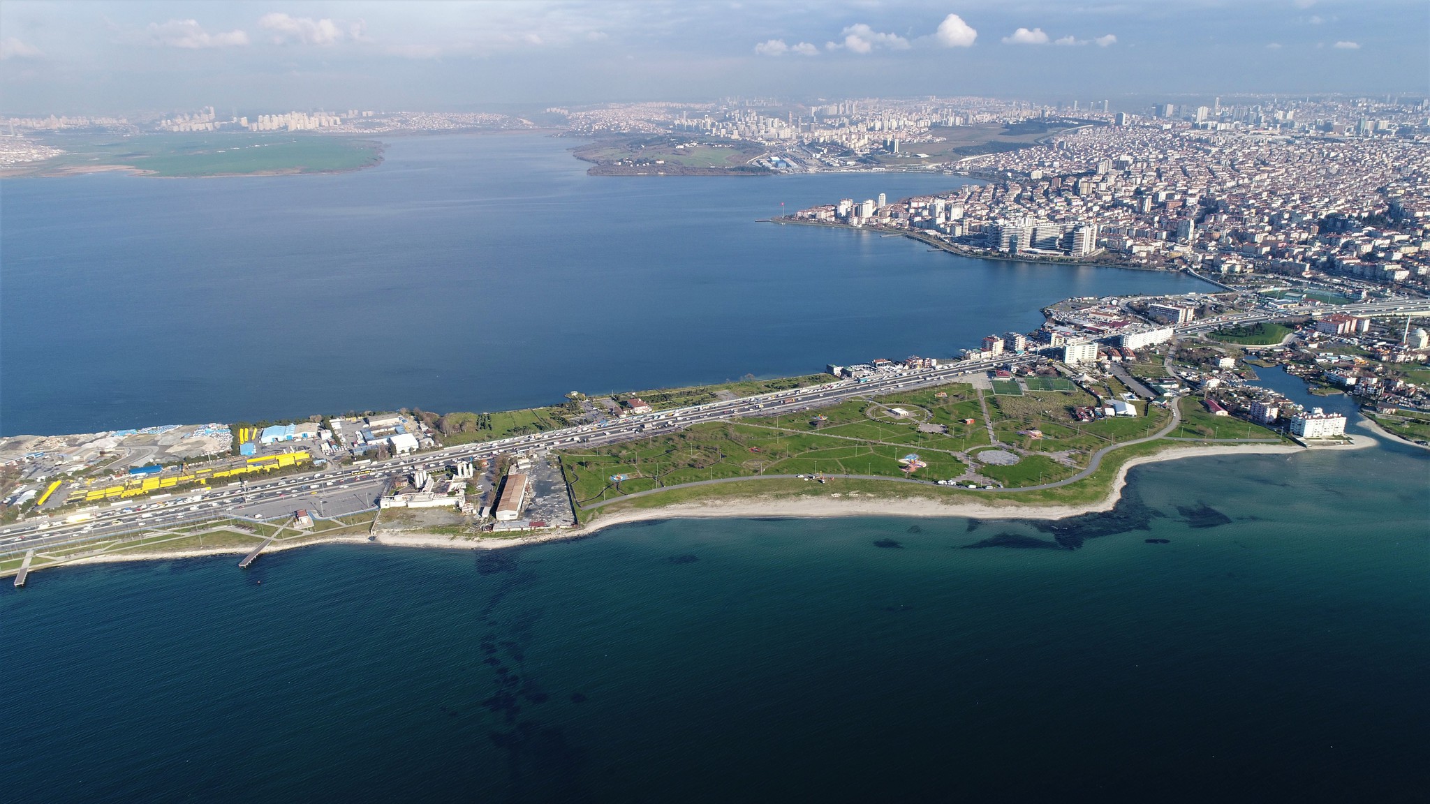 Kanal İstanbul güzergahının havadan fotoğraları