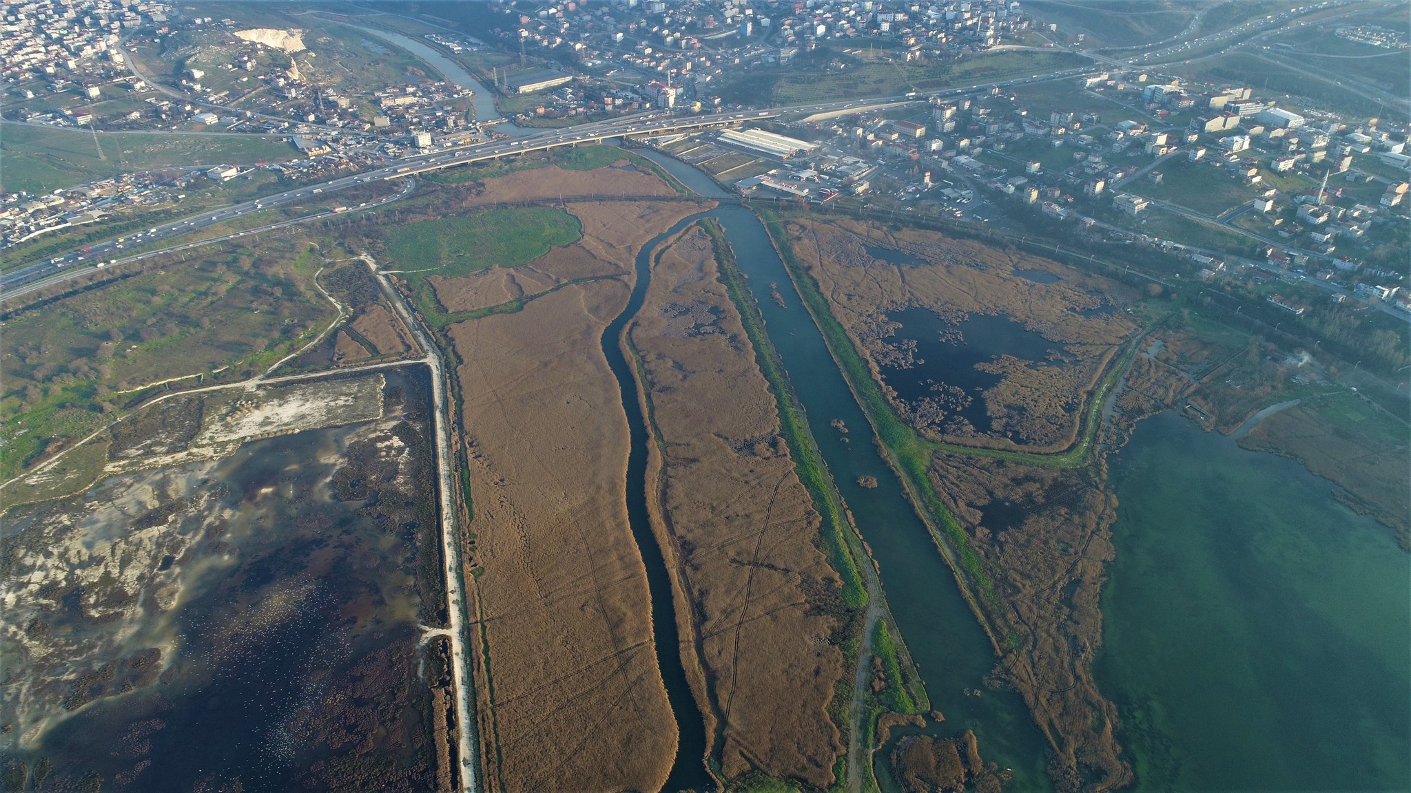 Kanal İstanbul güzergahının havadan fotoğraları
