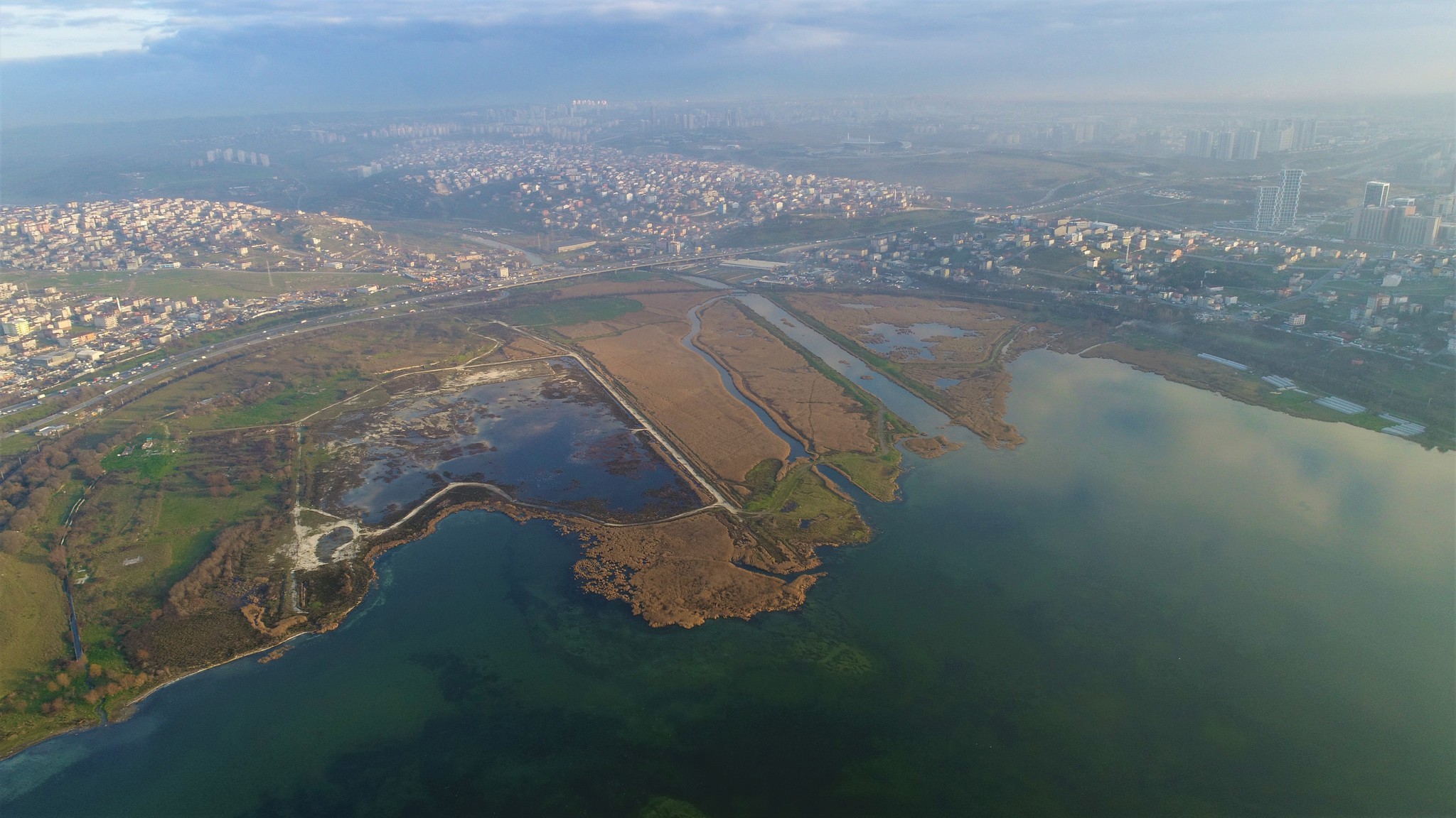 Kanal İstanbul güzergahının havadan fotoğraları