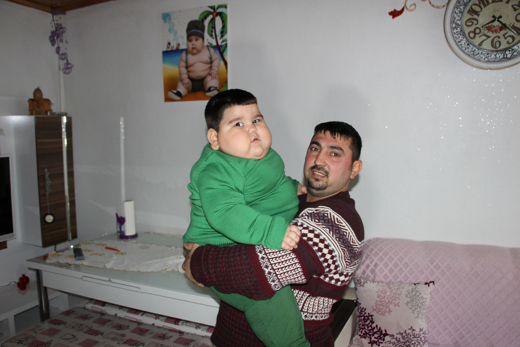 2 yaşında 29 kilo olan Yağız, Cumhurbaşkanı Erdoğan’la buluştu