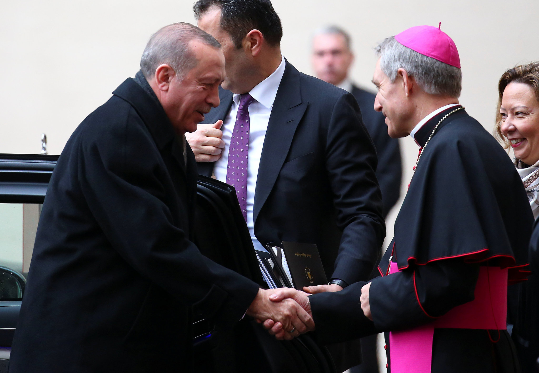 Cumhurbaşkanı Erdoğan Vatikan’da böyle karşılandı