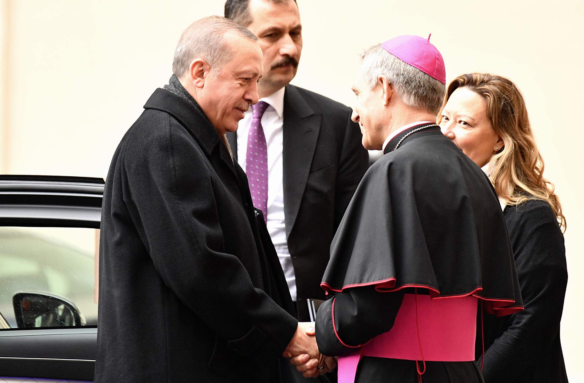 Cumhurbaşkanı Erdoğan Vatikan’da böyle karşılandı