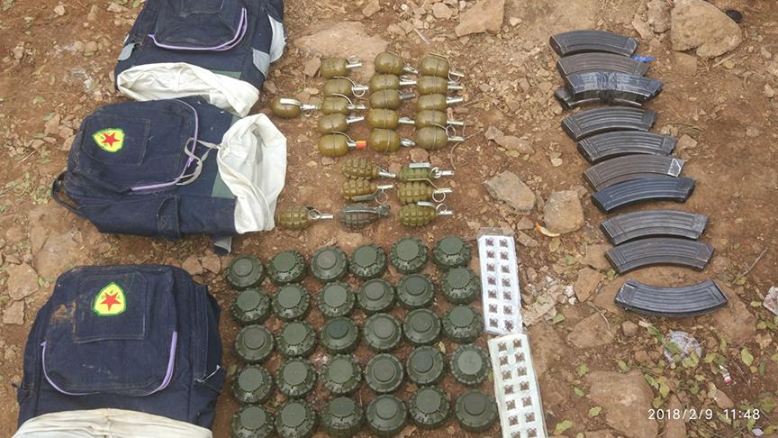 Afrin’de yasaklı anti-personel mayınları ele geçirildi