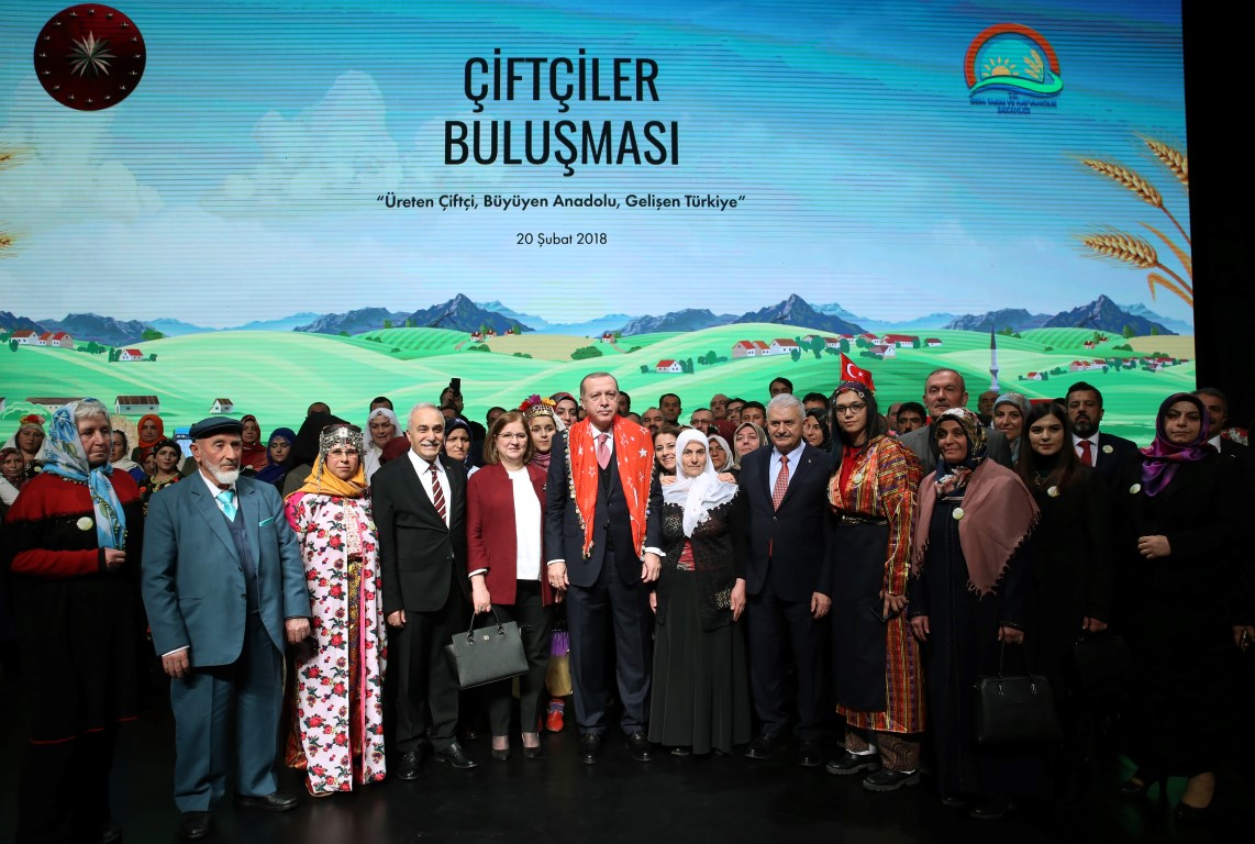 Cumhurbaşkanı Erdoğan’ın çiftçilerle buluşmasından kareler
