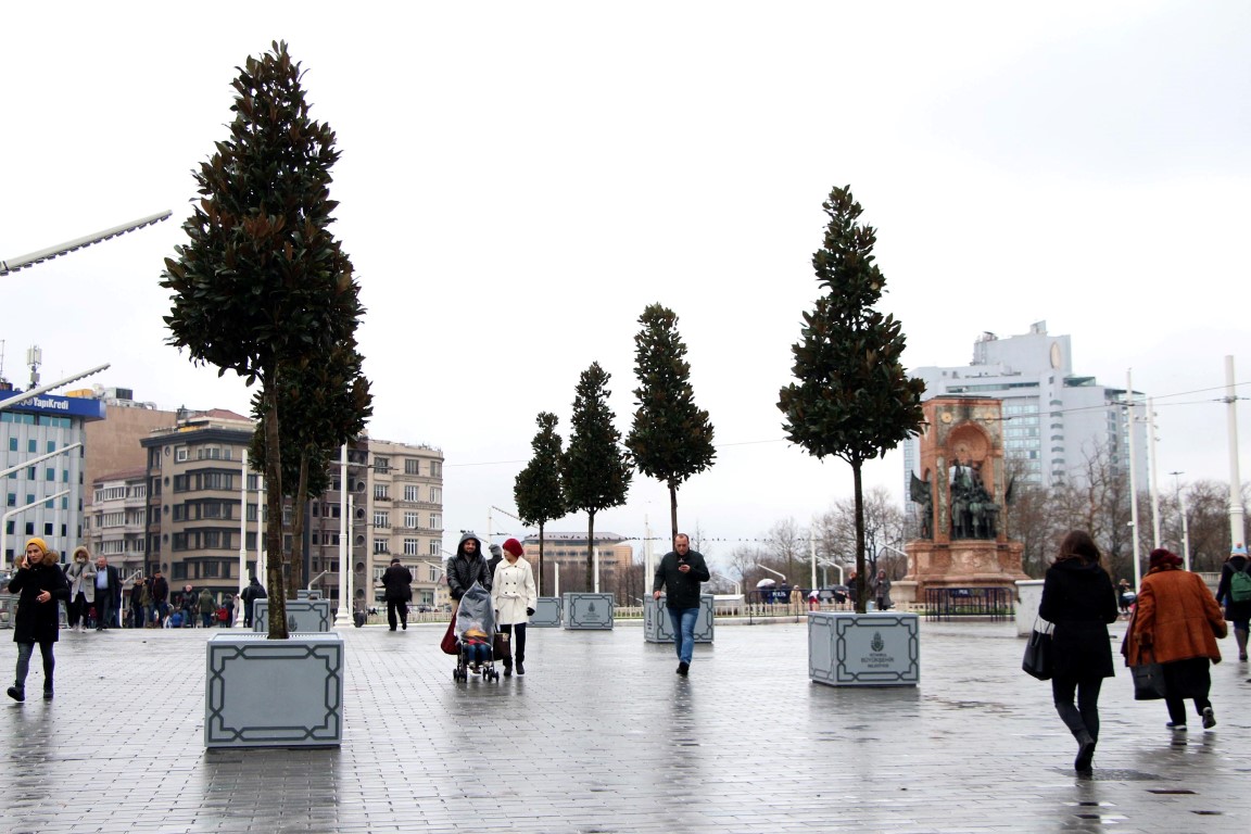 Taksim’deki manolya ağaçları beğenildi