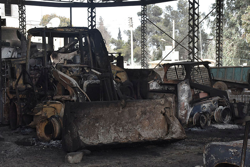 Terörirstler Afrin’i yakıp yıkmış