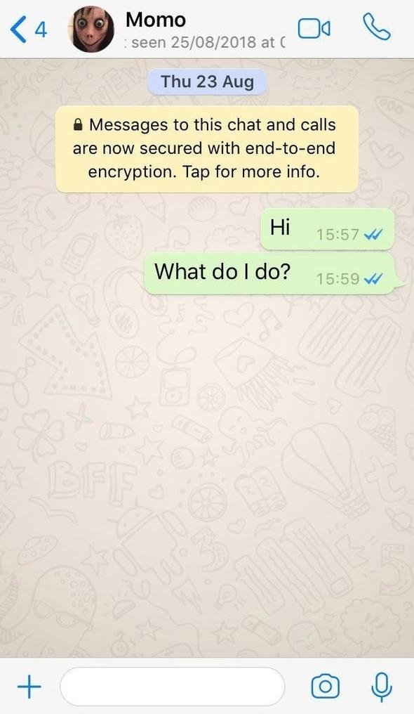 Momo Minecraft’tan sonra WhatsApp’a da sıçradı!