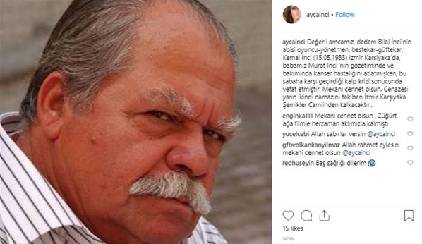 Usta oyuncu Kemal İnci hayatını kaybetti
