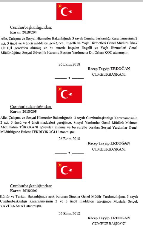 Valiler kararnamesi yayımlandı