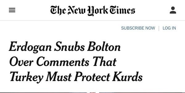 Erdoğan, Bolton ile görüşmemişti! ABD medyası bu ifadeleri kullandı...