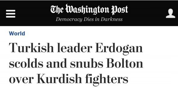 Erdoğan, Bolton ile görüşmemişti! ABD medyası bu ifadeleri kullandı...
