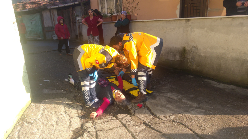 Zonguldak’ta elektrik kablolarını kesen kadın duvardan aşağıya atladı