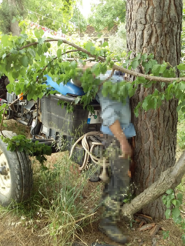 İzmir’de korkunç ölüm! Traktör ile ağaç arasında kaldı