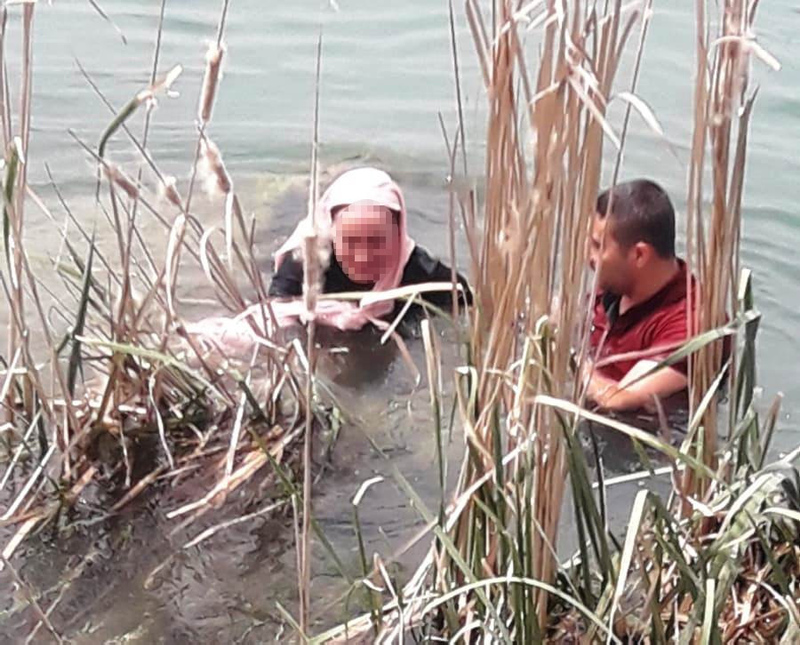 Fırat Nehri’ne atlayan kızı vatandaşlar kurtardı