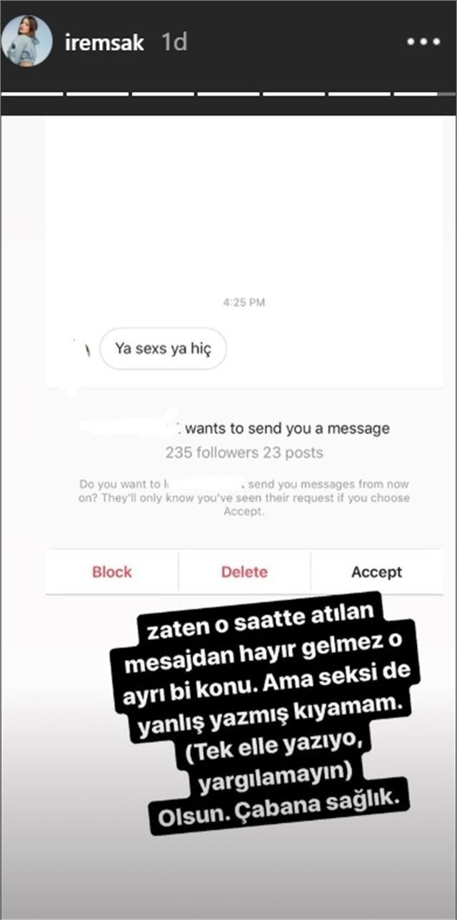 İrem Sak Instagramdan ifşa etti! İrem Sak kimdir, nereli, kaç yaşında? 19  Ağustos 2019 magazin haberleri