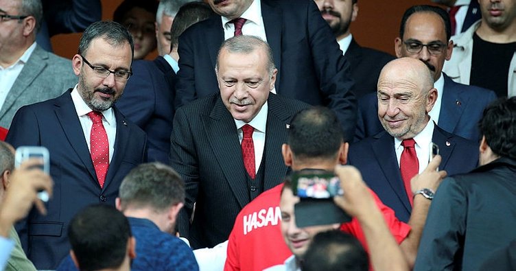 Başkan Erdoğan, Türkiye- Andorra maçında