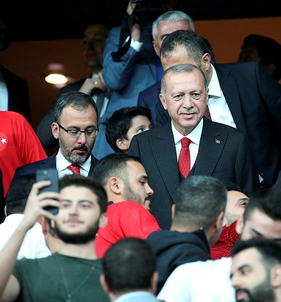 Başkan Erdoğan, Türkiye- Andorra maçında