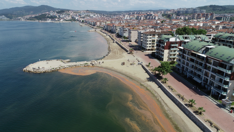 Marmara Denizi turuncuya boyandı, koku vatandaşları tedirgin etti