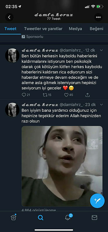 Tüm Türkiye onu arıyordu! Damla Horuz mesaj paylaştı...