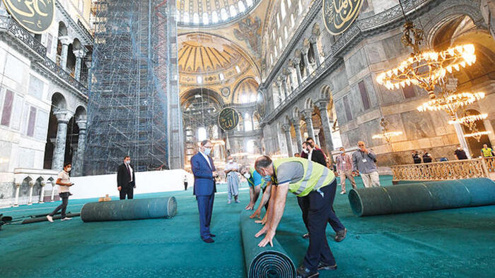 Ulu mabedin sessizliği sona eriyor! İşte Ayasofya Camii’nde yapılan tüm hazırlıklar