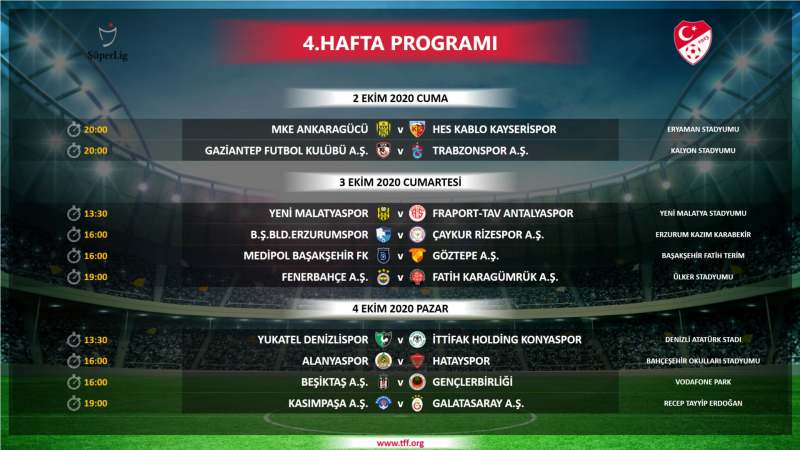 Süper Lig'de ilk 4 haftanın programı belli oldu! Galatasaray, Fenerbahçe, Beşiktaş ve Trabzonspor'un maçları ne zaman?