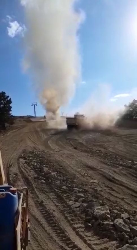 Kum üzerinde hortum paniği kamerada