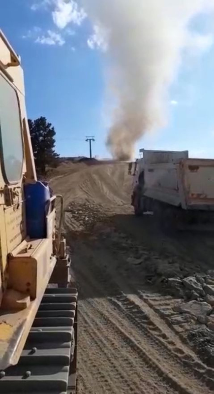 Kum üzerinde hortum paniği kamerada