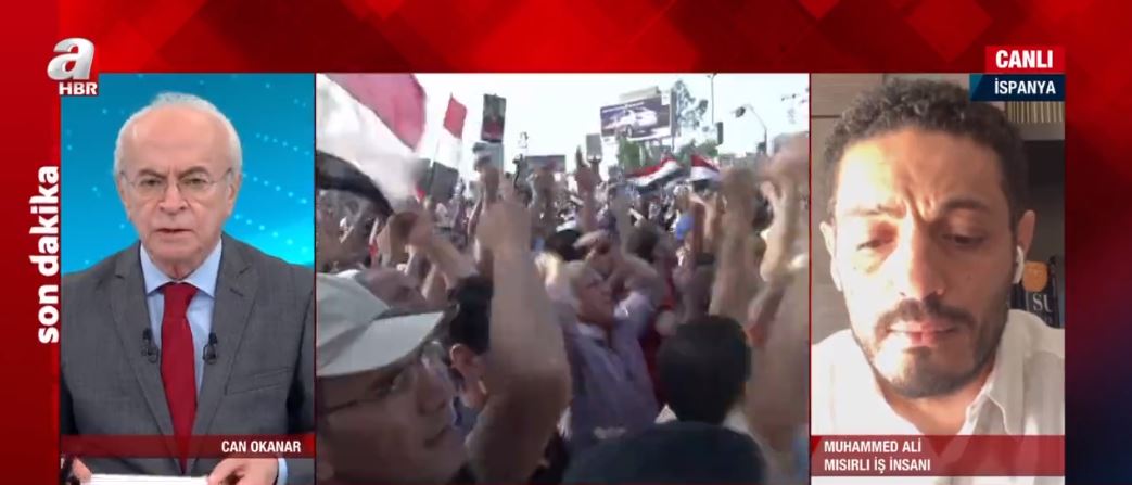 Son dakika: Mısır’da aktivistler Muhammed Ali’nin çağrısıyla günlerdir sokakta! Mısırlı muhalif lider A Haber’de: Susmam için çocuklarımı kaçırmakla tehdit ediyorlar