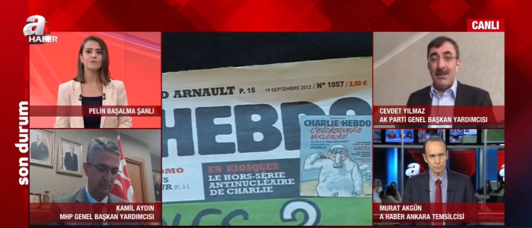 Son dakika: Fransız dergiden yeni provokasyon! A Haber’de sert tepki: Charlie Hebdo bir semboldür! Truva atı gibi öne sürülmüştür