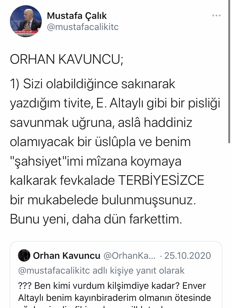 İYİ Parti İstanbul İl Başkanı Buğra Kavuncu’nun babası Orhan Kavuncu’dan FETÖ’cü Enver Altaylı’ya ilginç destek
