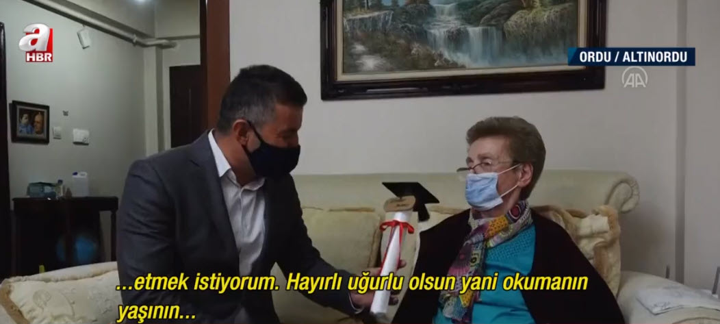 84 yaşında liseden mezun oldu: Okudukça içim açılıyor
