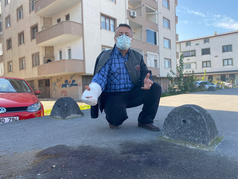 Ölümden döndü! Aynı taşa tam 6 kez takılıp düştü...