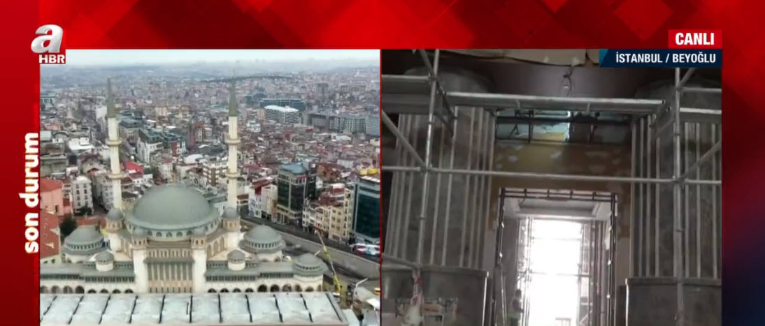 Son dakika: Taksim Camii’nde sona doğru! Ne zaman ibadete açılacak? A Haber’de yanıtladı
